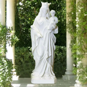 FINEST FM 012 virgin mary and child jusus marble statues 7