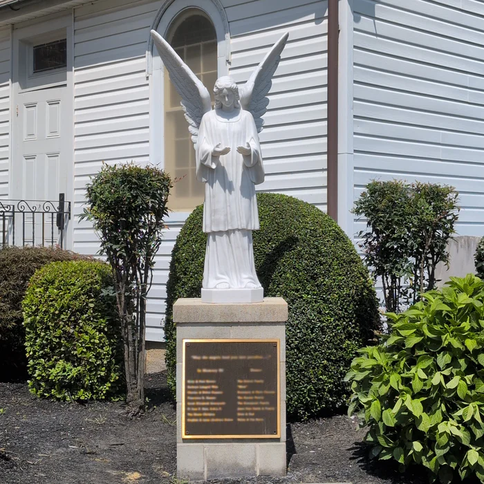 Finest FM 009 marble angle outdoor deco memorial sculpture